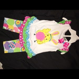 6-9m. Cute colorful girl outfit. Two piece set.